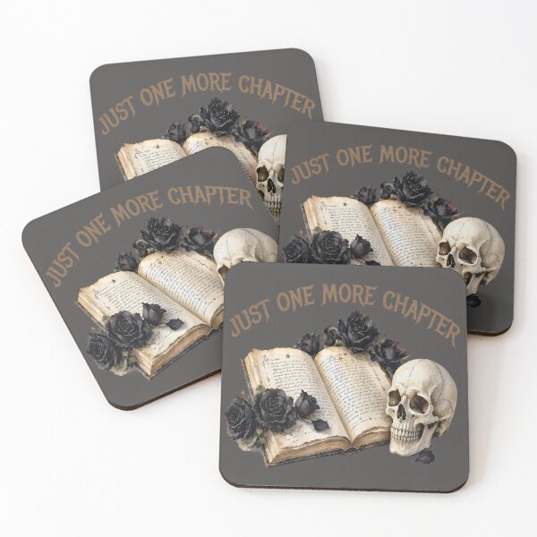 Item preview, Just One More Chapter Gothic Book Skull Roses designed and sold by CraftyValley.