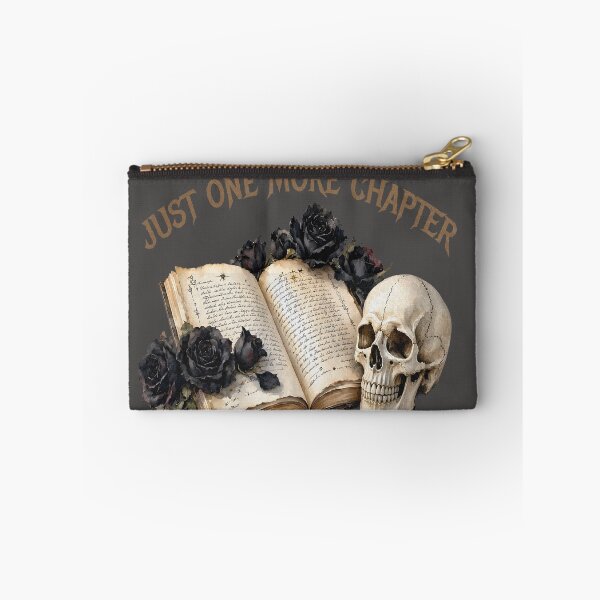Item preview, Just One More Chapter Gothic Book Skull Roses designed and sold by CraftyValley.