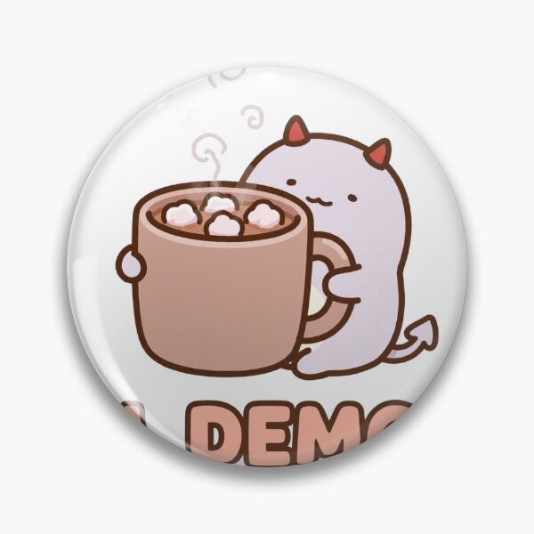 Item preview, Cute Chibi Demon Hot Cocoa Mug Lil Demon Big Cocoa Halloween Sticker designed and sold by xiaoxiaochibi.