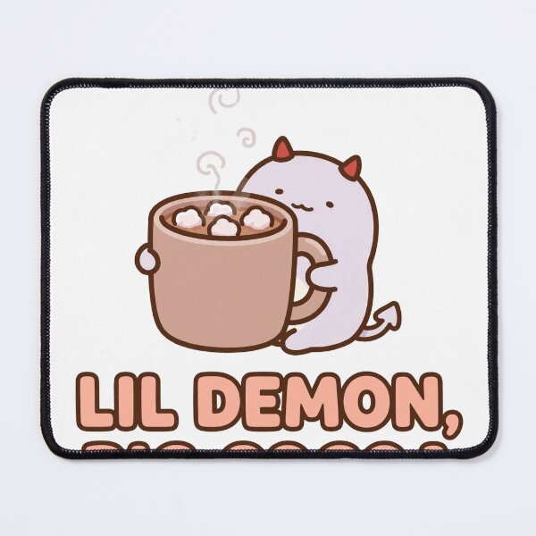 Item preview, Cute Chibi Demon Hot Cocoa Mug Lil Demon Big Cocoa Halloween Sticker designed and sold by xiaoxiaochibi.