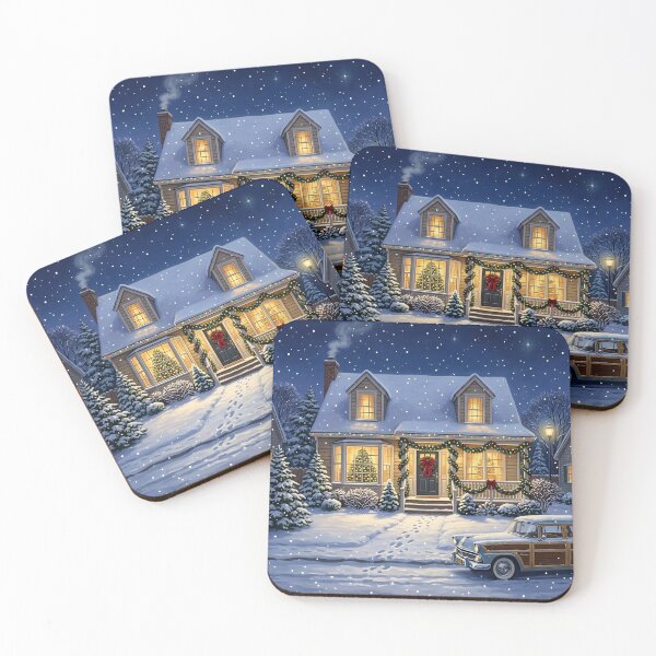 Item preview, Nostalgic Christmas House with Car designed and sold by Sybille-Yates.