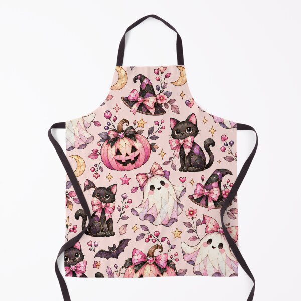 Item preview, Kawaii Pink Halloween Stained Glass Pattern designed and sold by Creativveworrld03.