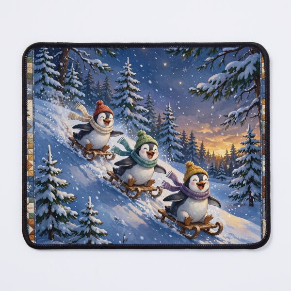 Item preview, Penguins Sledding Christmas Throw Blanket designed and sold by Bluntees .