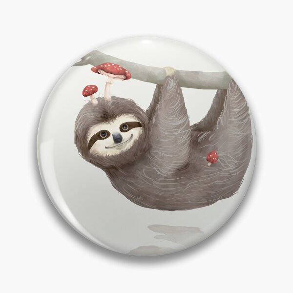 Item preview, Cute Sloth with Mushrooms designed and sold by loirestore.