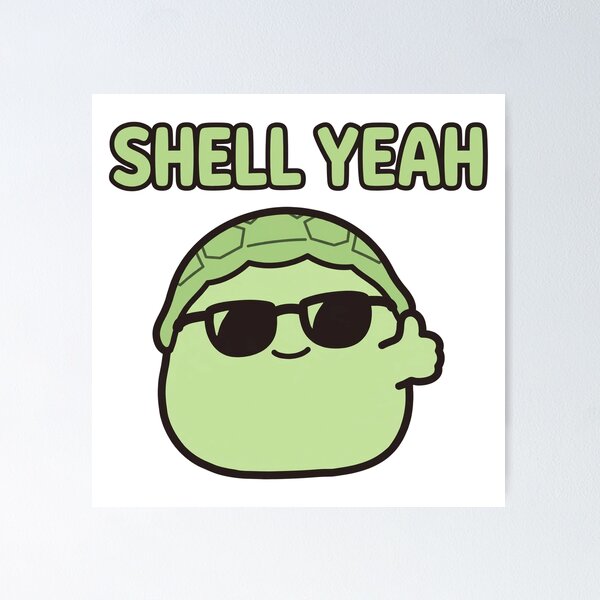 Item preview, Cool Chibi Turtle Sunglasses Thumbs Up Shell Yeah Funny Sticker designed and sold by xiaoxiaochibi.