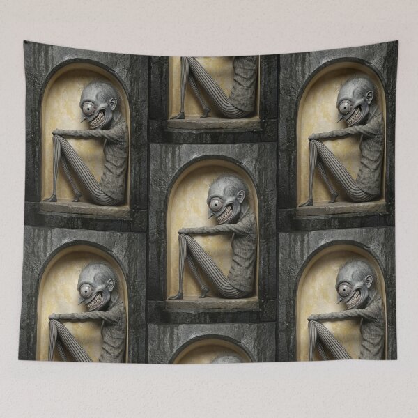 Item preview, The man in the window dark Gothic horror illustration designed and sold by Vintage Designs +.