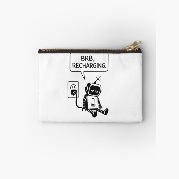 Item preview, BRB Recharging – Funny Tired Robot – Introvert & Burnout Humor Art Tee designed and sold by bobscraze.
