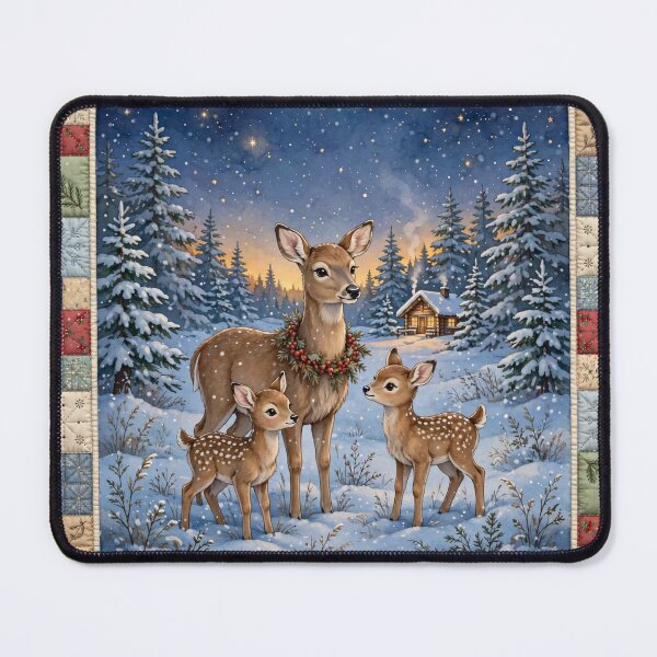 Item preview, Deer Family Christmas Throw Blanket designed and sold by Bluntees .