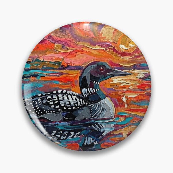 Item preview, Vibrant Northern Loon at Sunset designed and sold by FrozenFits.