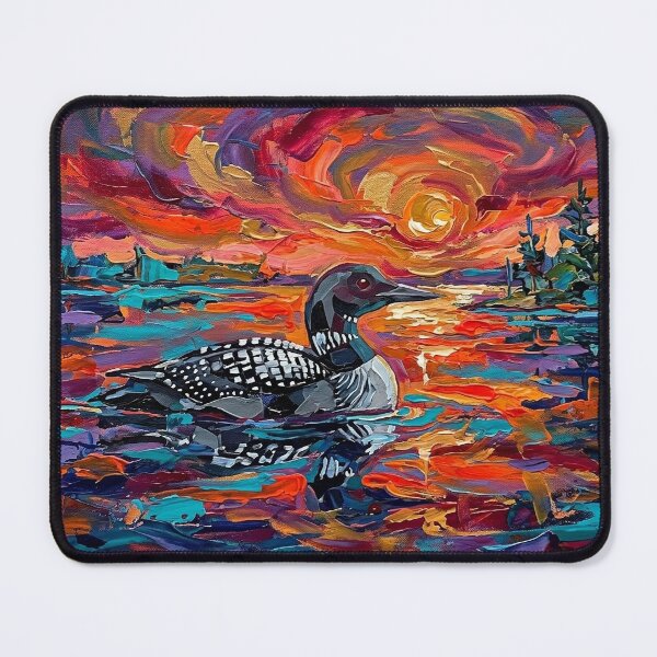 Item preview, Vibrant Northern Loon at Sunset designed and sold by FrozenFits.