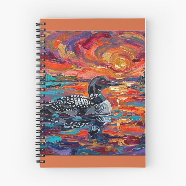 Item preview, Vibrant Northern Loon at Sunset designed and sold by FrozenFits.