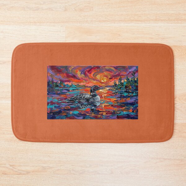 Item preview, Vibrant Northern Loon at Sunset designed and sold by FrozenFits.