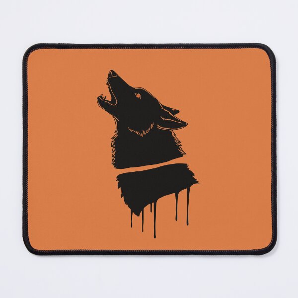 Item preview, Howling Wolf Ink Drip Silhouette designed and sold by cabana.space.