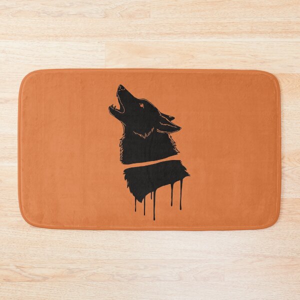 Item preview, Howling Wolf Ink Drip Silhouette designed and sold by cabana.space.