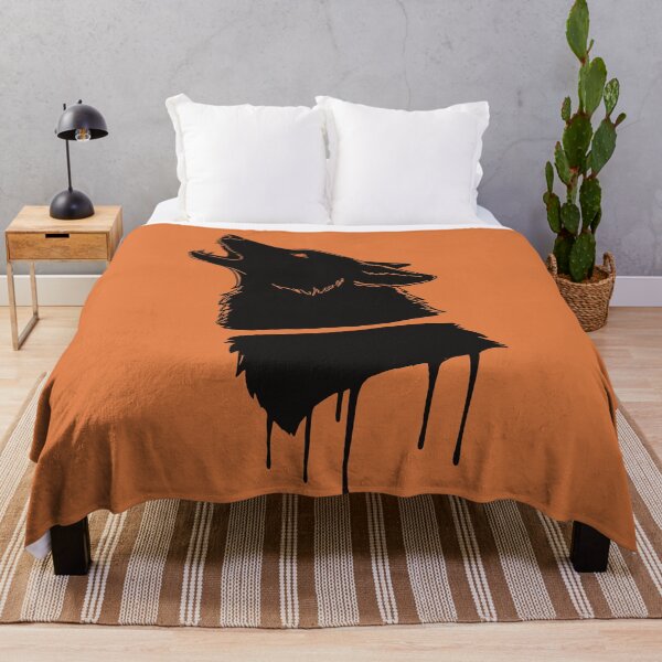 Item preview, Howling Wolf Ink Drip Silhouette designed and sold by cabana.space.