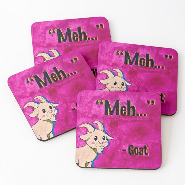 Item preview, "Meh..." - Funny Goat Quote Pop Art Print designed and sold by 716ArtStudio.
