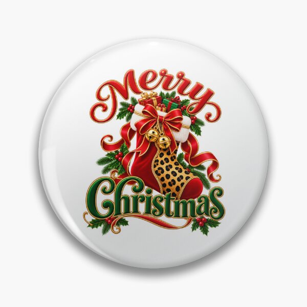 Item preview, Merry Christmas Leopard Santa Stocking PNG designed and sold by annenambiro.