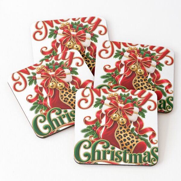 Item preview, Merry Christmas Leopard Santa Stocking PNG designed and sold by annenambiro.