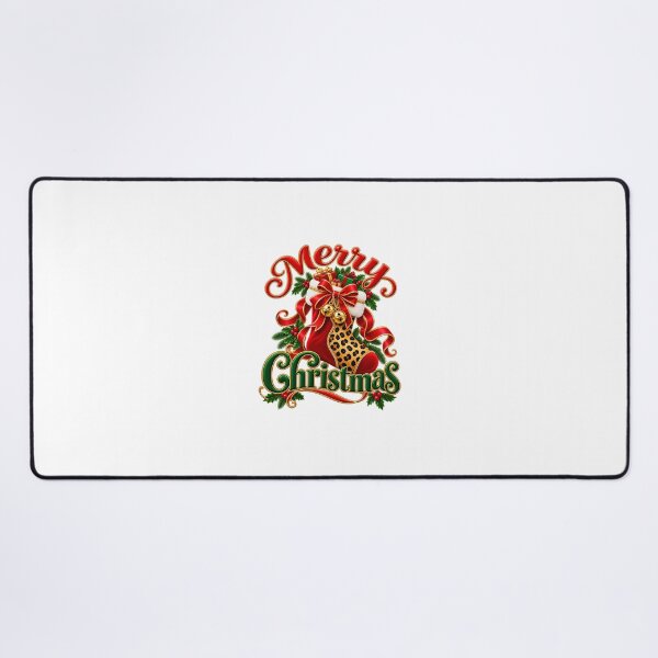 Item preview, Merry Christmas Leopard Santa Stocking PNG designed and sold by annenambiro.