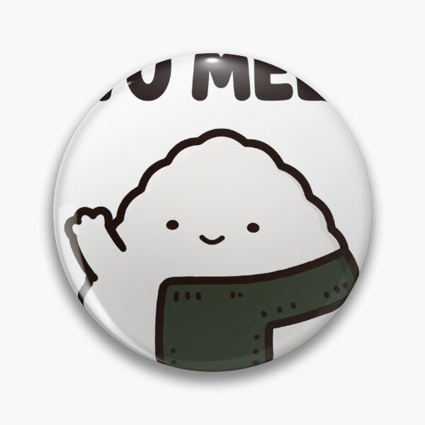 Item preview, Cute Chibi Onigiri Waving Rice To Meet You Japanese Food Sticker designed and sold by xiaoxiaochibi.