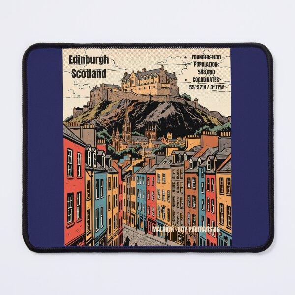 Item preview, Edinburgh Scotland Retro Comics City Portrait No. 06 designed and sold by Malaryk.