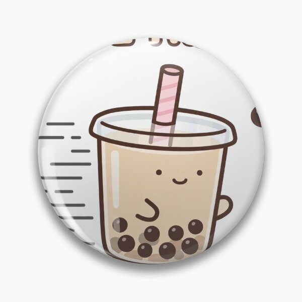 Item preview, Funny Chibi Boba Tea Cup Running Boba Late Than Never Sticker designed and sold by xiaoxiaochibi.