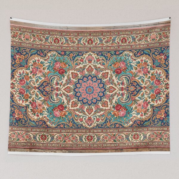 Item preview, Persian Carpet Traditional Ornamental Pattern Iranian Rug Oriental Art designed and sold by yousefi.