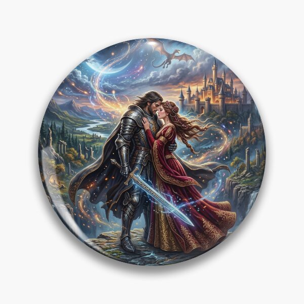 Item preview, Lancelot and Guinevere Embracing Under a Crescent Moon designed and sold by Lucid Dream Pixel.