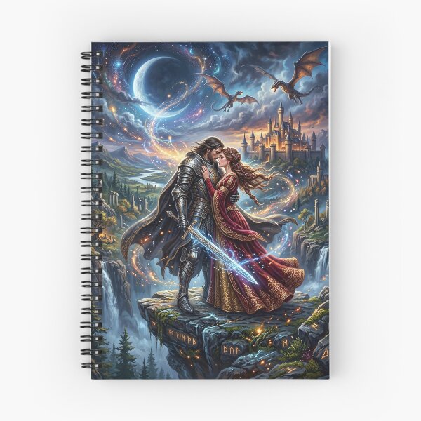 Item preview, Lancelot and Guinevere Embracing Under a Crescent Moon designed and sold by Lucid Dream Pixel.