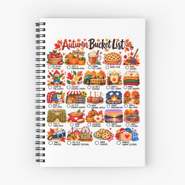 Item preview, Autumn Bucket List - Cozy Fall Activities Checklist designed and sold by Myra365Art.