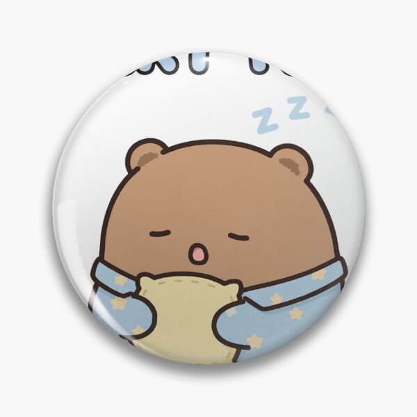 Item preview, Sleepy Chibi Bear Pajamas Pillow Beary Tired Bedtime Sticker designed and sold by xiaoxiaochibi.