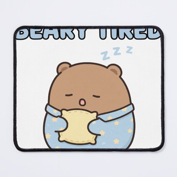 Item preview, Sleepy Chibi Bear Pajamas Pillow Beary Tired Bedtime Sticker designed and sold by xiaoxiaochibi.
