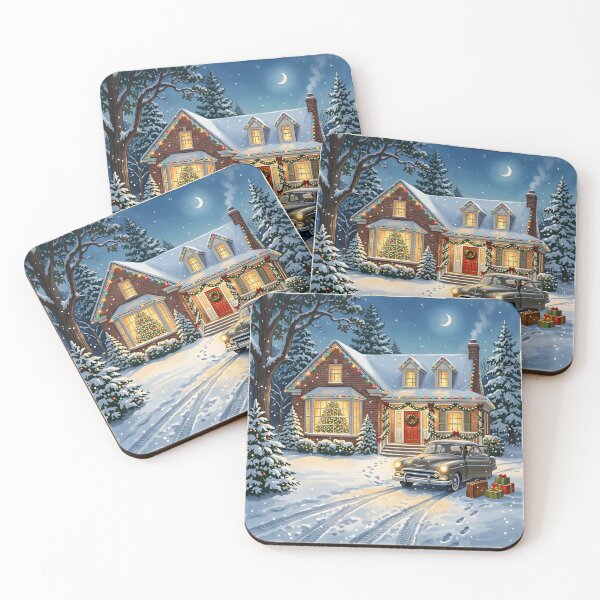 Item preview, Nostalgic Christmas House with Car designed and sold by Sybille-Yates.