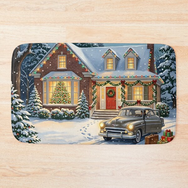 Item preview, Nostalgic Christmas House with Car designed and sold by Sybille-Yates.