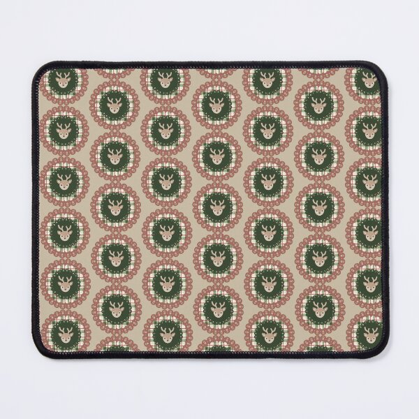 Item preview, Cozy Christmas Reindeer & Tartan Plaid Vintage Holiday Ornament Art designed and sold by Liberarteprint.