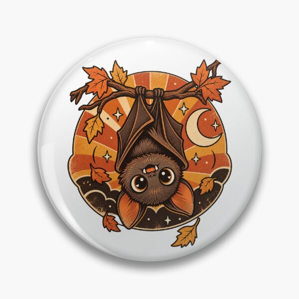 Item preview, Cute Autumn Bat – Moonlit Fall Celestial Halloween Art designed and sold by Apex Designs.