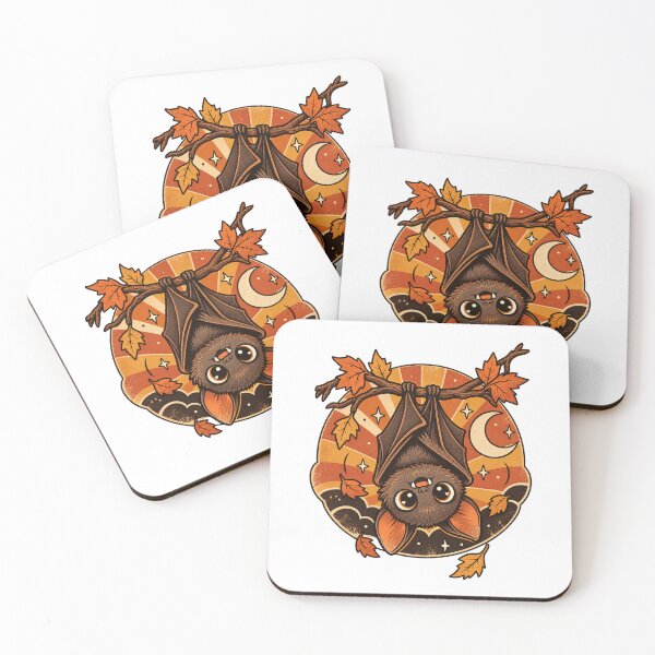 Item preview, Cute Autumn Bat – Moonlit Fall Celestial Halloween Art designed and sold by Apex Designs.
