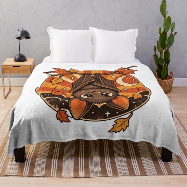 Item preview, Cute Autumn Bat – Moonlit Fall Celestial Halloween Art designed and sold by Apex Designs.