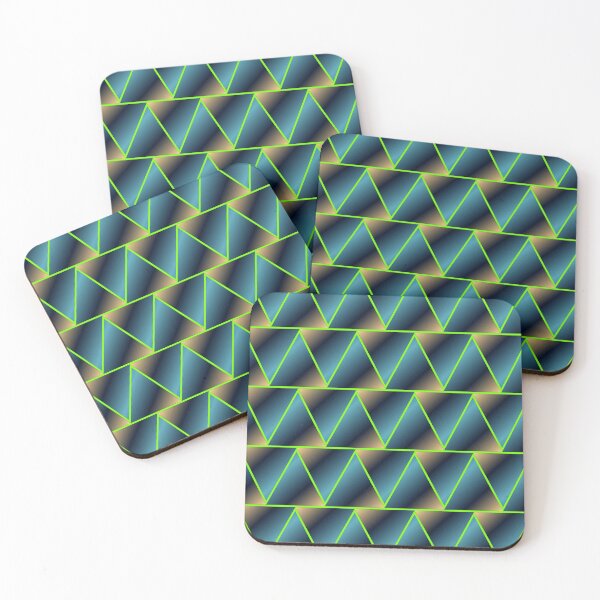 Item preview, Geometric Blue and Neon Green Triangles Abstract Pattern designed and sold by István Beresnyák.