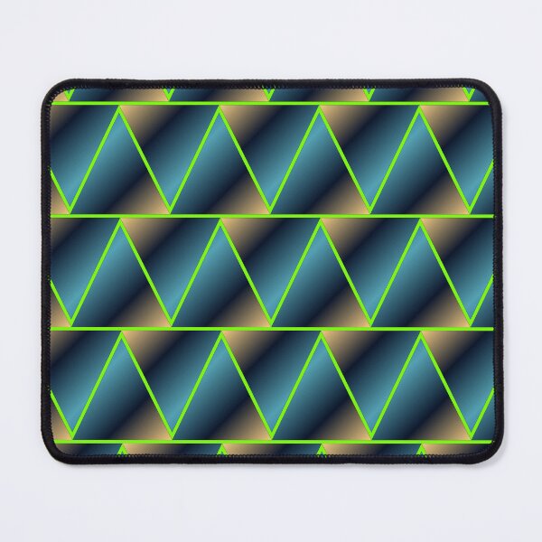 Item preview, Geometric Blue and Neon Green Triangles Abstract Pattern designed and sold by István Beresnyák.