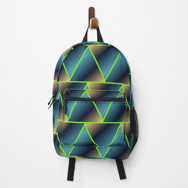 Item preview, Geometric Blue and Neon Green Triangles Abstract Pattern designed and sold by István Beresnyák.