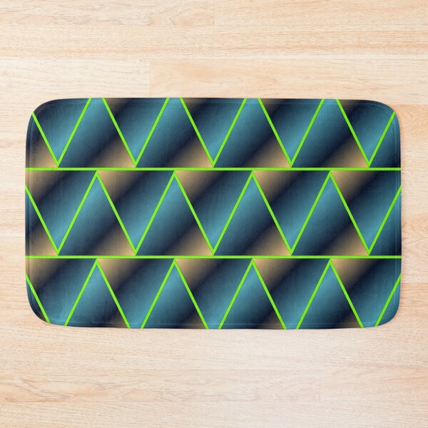 Item preview, Geometric Blue and Neon Green Triangles Abstract Pattern designed and sold by István Beresnyák.