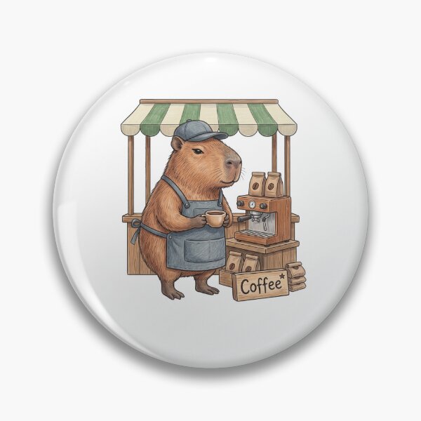 Item preview, Capybara Barista designed and sold by DoodleDodo.