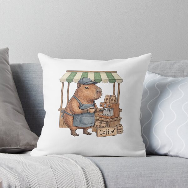Item preview, Capybara Barista designed and sold by DoodleDodo.