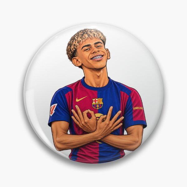 Item preview, Lamine Yamal Barcelona 304 Celebration Illustration Art designed and sold by FlatInkStudio.