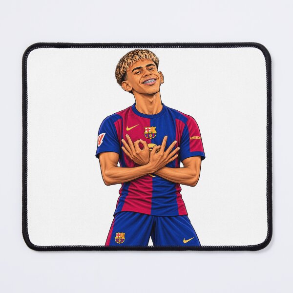 Item preview, Lamine Yamal Barcelona 304 Celebration Illustration Art designed and sold by FlatInkStudio.