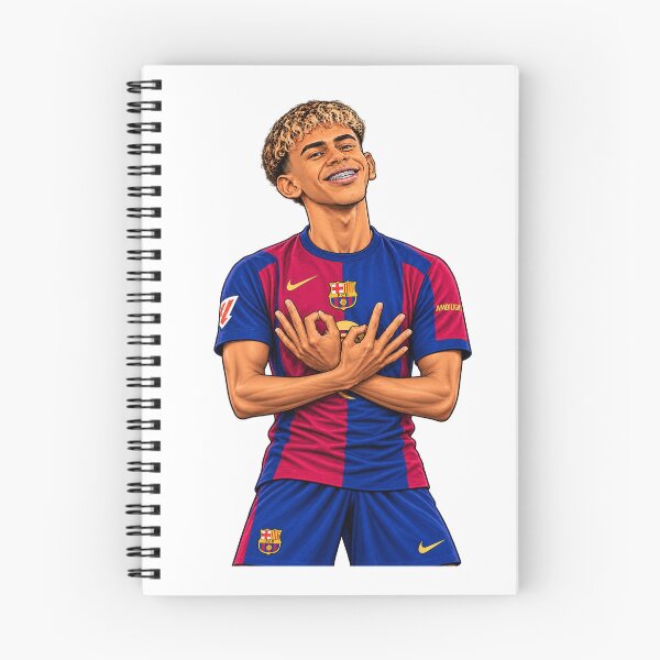 Item preview, Lamine Yamal Barcelona 304 Celebration Illustration Art designed and sold by FlatInkStudio.