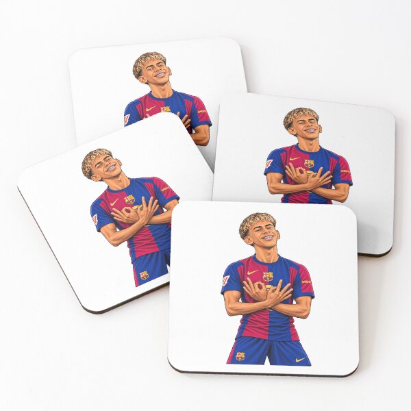 Item preview, Lamine Yamal Barcelona 304 Celebration Illustration Art designed and sold by FlatInkStudio.