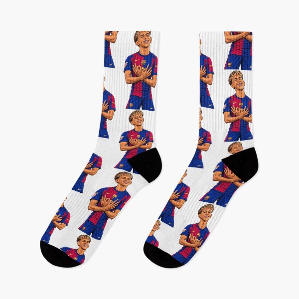 Item preview, Lamine Yamal Barcelona 304 Celebration Illustration Art designed and sold by FlatInkStudio.