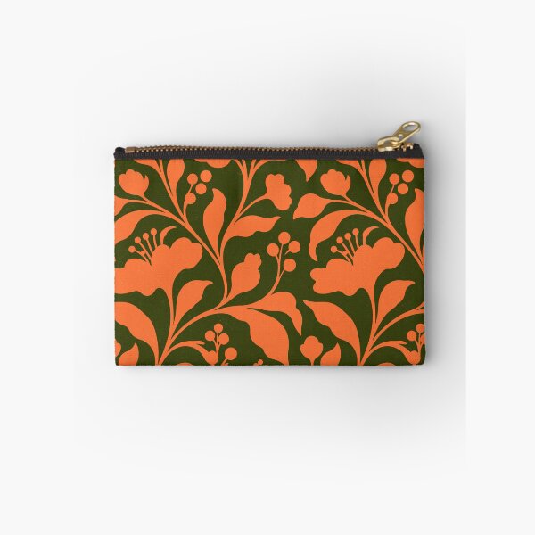 Item preview, 70s Orange Floral Boho Botanical Pattern designed and sold by trajeado14.